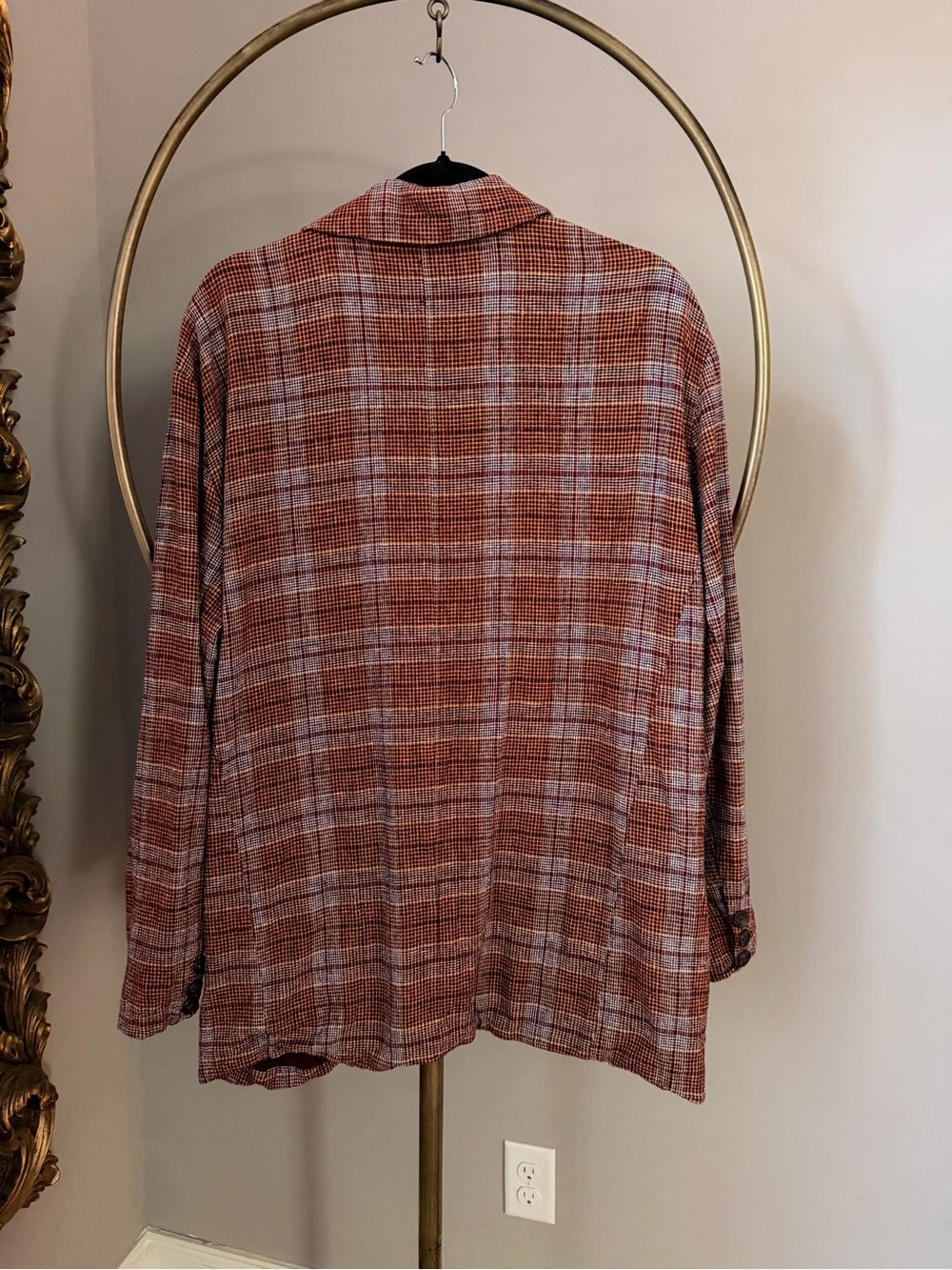 Free People Relaxed Plaid Blazer - Picture 7 of 9
